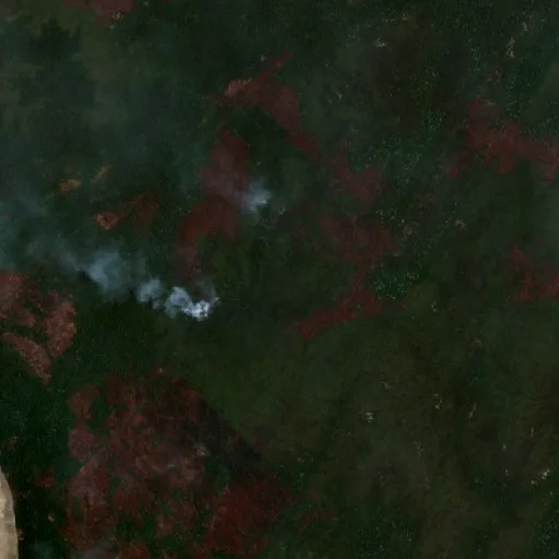Wildfire near Bade (Oct 11) — Sentinel-2 true color