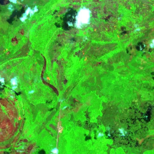 Incendio cerca de Bade (29 sep) — Sentinel-2 SWIR (fuego)
