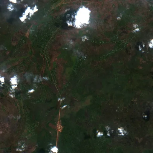 Incendio cerca de Bade (29 sep) — Sentinel-2 true color