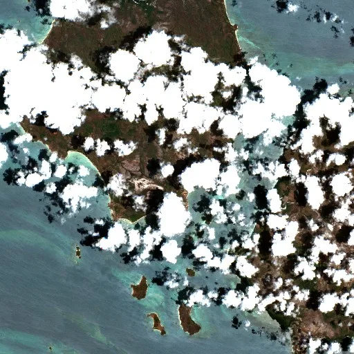 Badu Island Bushfire — Sentinel-2 true color