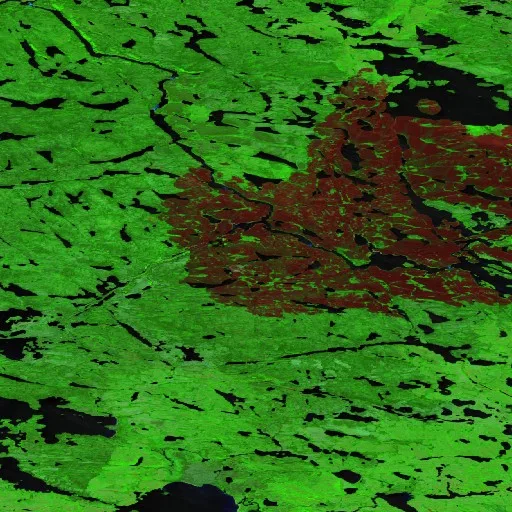 Wildfire near Baie-d'Hudson — Sentinel-2 SWIR (fuego)