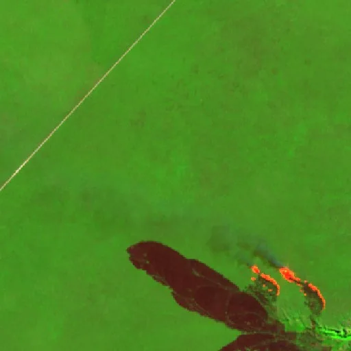 Wildfire near Baixa Grande do Ribeiro — Sentinel-2 SWIR