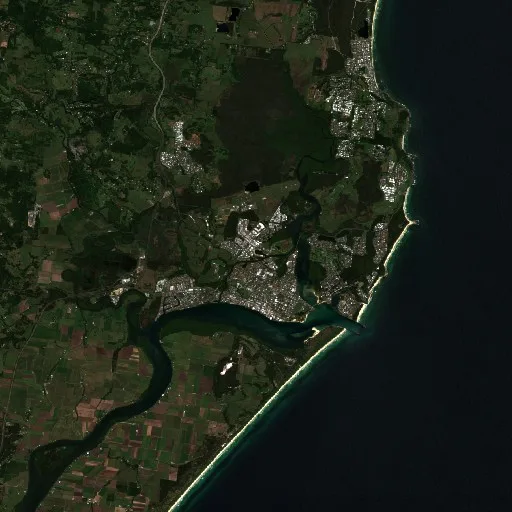 Incendio cerca de Ballina — Sentinel-2 true color