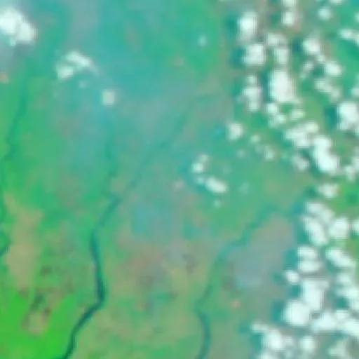 Incendio cerca de Barimba — NASA satellite