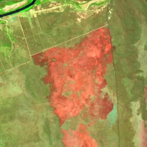 Wildfire near Barra (Aug 30) — Sentinel-2 SWIR (fuego)