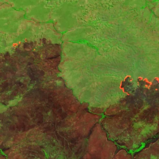 Incendio cerca de Barra do Garças — Sentinel-2 SWIR