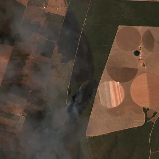 Wildfire near Barreiras (Oct 9) — Sentinel-2 true color