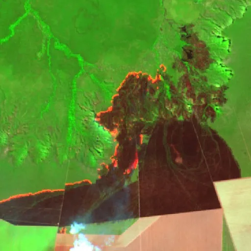 Incendio cerca de Barreiras do Piauí (11 ago) — Sentinel-2 SWIR (fuego)