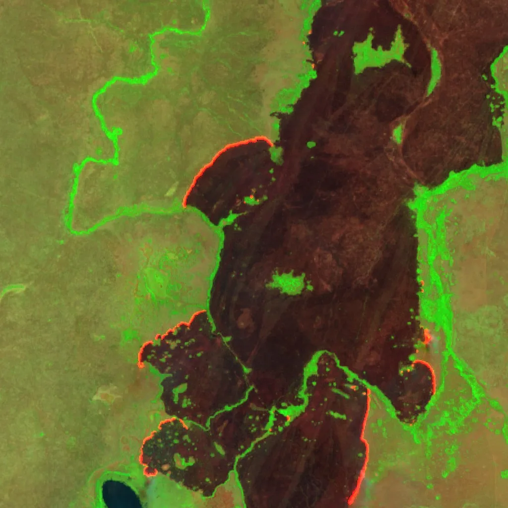 Incendio cerca de Barreiro do Nascimento — Sentinel-2 SWIR