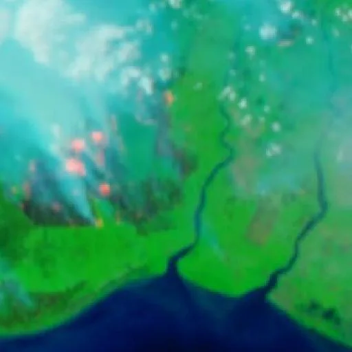 Wildfire near Basarang (Sep 19 · SE) — NASA satellite