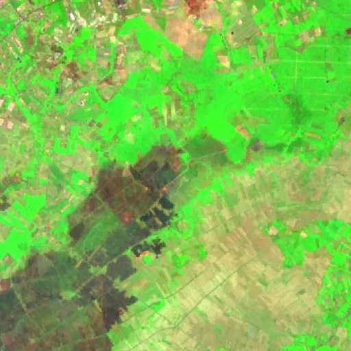 Incendio cerca de Batibati — Sentinel-2 SWIR (fuego)
