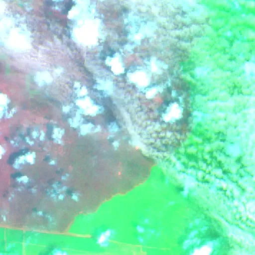 Wildfire near Bayunglincir (Oct 4) — Sentinel-2 SWIR (fuego)
