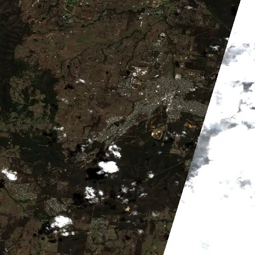 Incendio cerca de Bellbird — Sentinel-2 true color