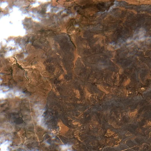 Wildfire near Beni Snous — Sentinel-2 true color