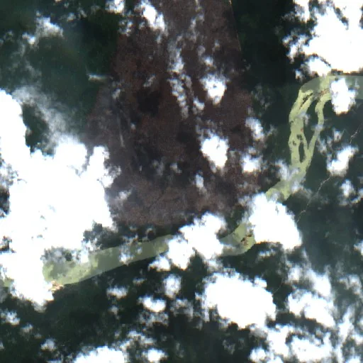 Wildfire near Bernardo — Sentinel-2 true color