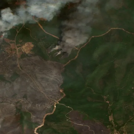 Incendio cerca de Berrahal (27 ago · N) — Sentinel-2 true color