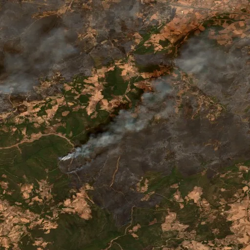 Incendio cerca de Berrahal (28 ago · S) — Sentinel-2 true color