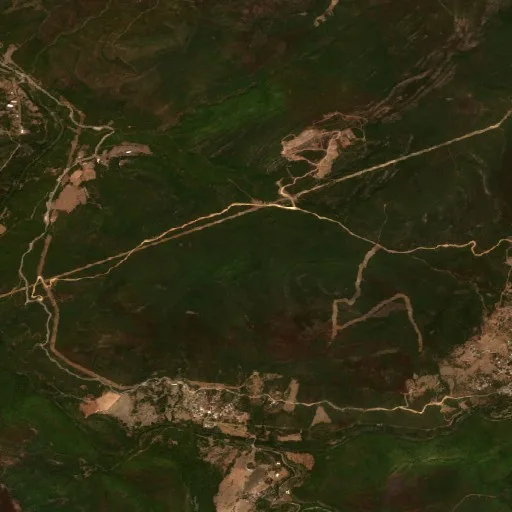 Incendio cerca de Besbes — Sentinel-2 true color