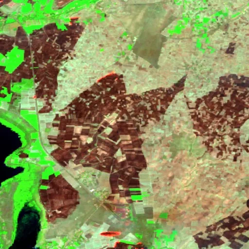 Incendio cerca de Beyşehir — Sentinel-2 SWIR (fuego)