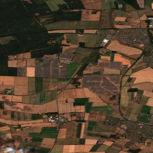 Wildfire near Bilsthorpe — Sentinel-2 true color