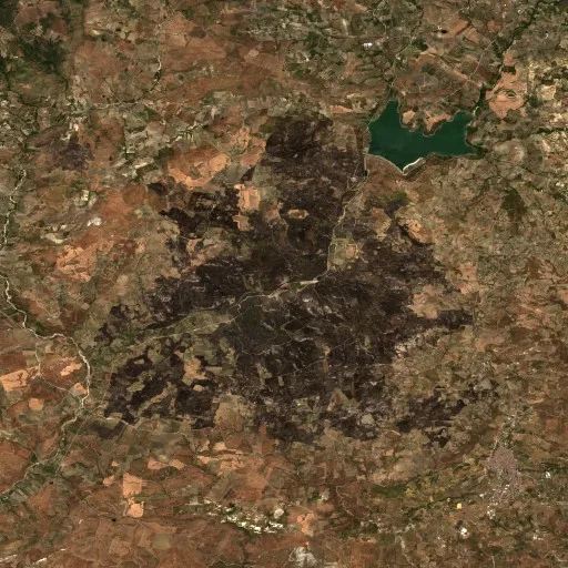 Wildfire near Bivona (Jul 18 #2) — Sentinel-2 true color