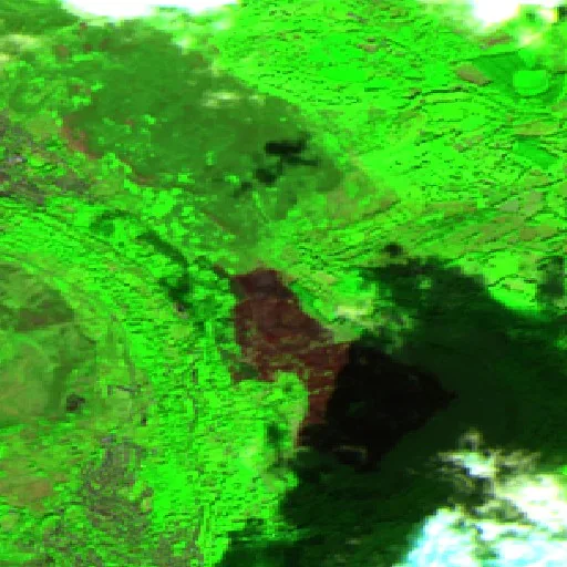 Incendio cerca de Blaenavon — Sentinel-2 SWIR (fuego)