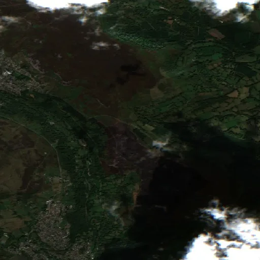 Incendio cerca de Blaenavon — Sentinel-2 true color