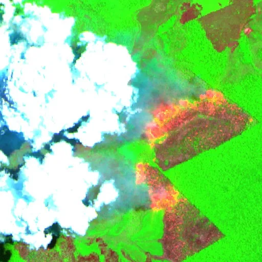 Incendio cerca de Boa Esperança (24 sep) — Sentinel-2 SWIR (fuego)