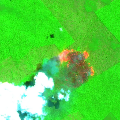Incendio cerca de Boa Esperança — Sentinel-2 SWIR (fuego)