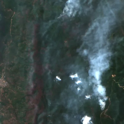 Wildfire near Bobong — Sentinel-2 true color