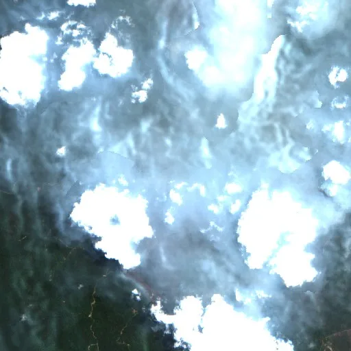 Incendio cerca de Bofuer — Sentinel-2 true color
