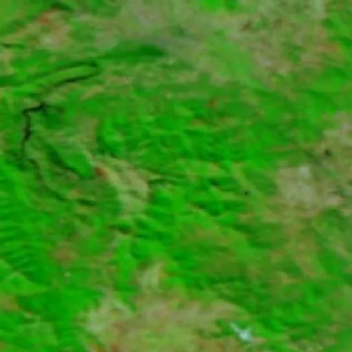 Incendio cerca de Bogomila — NASA satellite