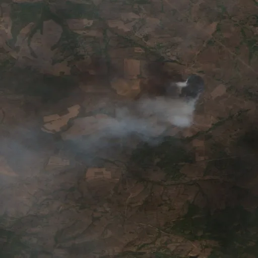 Incendio cerca de Bolyarovo — Sentinel-2 true color