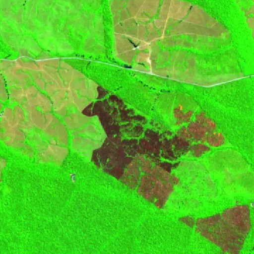 Incendio cerca de Bom Futuro (26 ago) — Sentinel-2 SWIR (fuego)