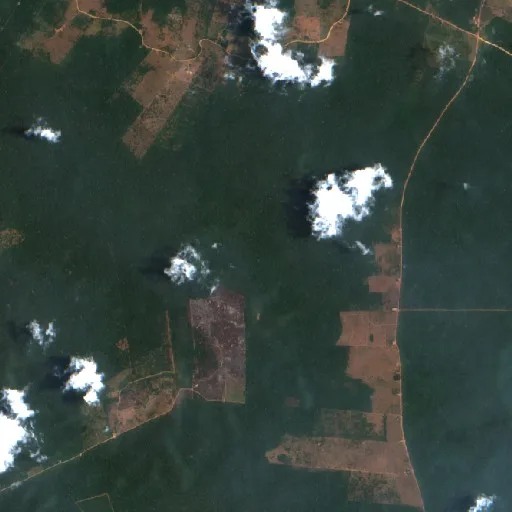 Wildfire near Bom Jesus — Sentinel-2 true color