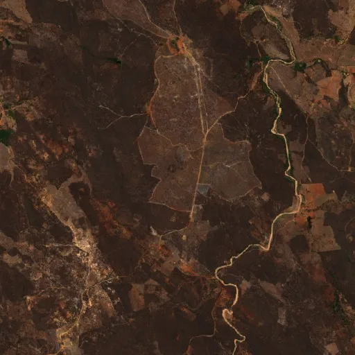 Wildfire near Bom Jesus da Serra — Sentinel-2 true color