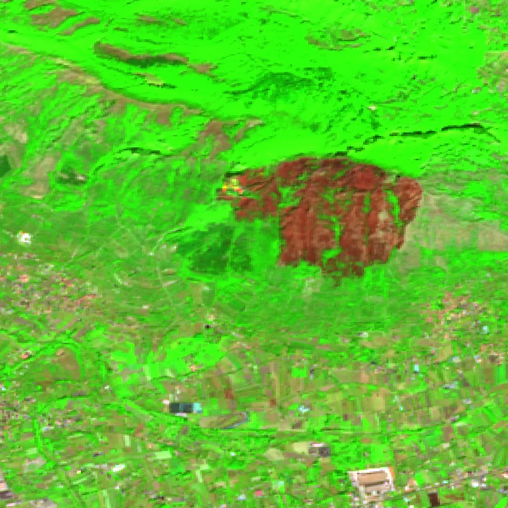 Incendio cerca de Bonea — Sentinel-2 SWIR (fuego)