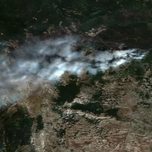 Wildfire near Bosansko Grahovo — Sentinel-2 true color
