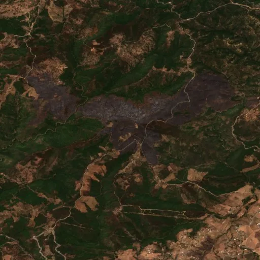 Wildfire near Bouchtata — Sentinel-2 true color