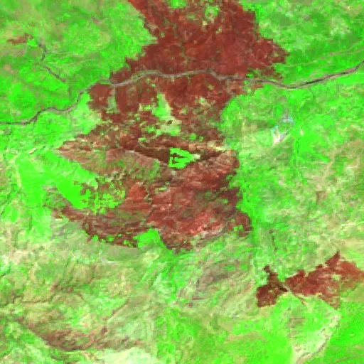 Incendio cerca de Boudria Ben Yadjis — Sentinel-2 SWIR (fuego)