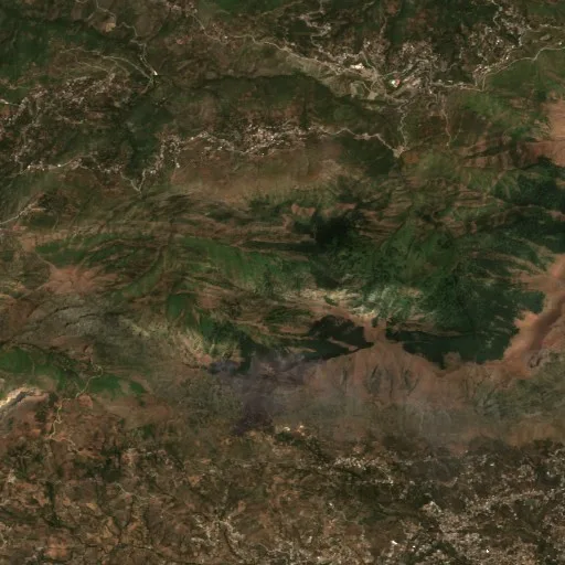 Wildfire near Boukhelifa — Sentinel-2 true color