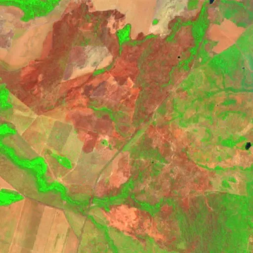 Incendio cerca de Brejinho de Nazaré (31 ago) — Sentinel-2 SWIR (fuego)