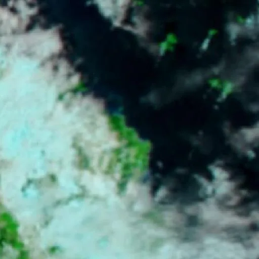 Bucasia Bushfire — NASA satellite