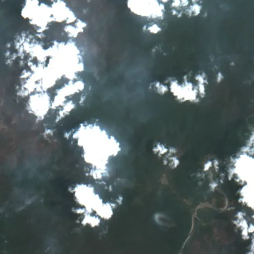 Wildfire near Bula (Oct 18) — Sentinel-2 true color