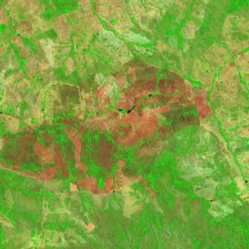 Incendio cerca de Buriti de Goiás — Sentinel-2 SWIR (fuego)