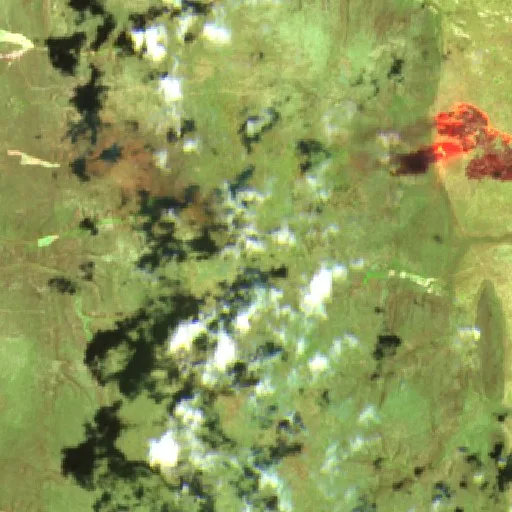 Incendio cerca de Buritirama — Sentinel-2 SWIR (fuego)