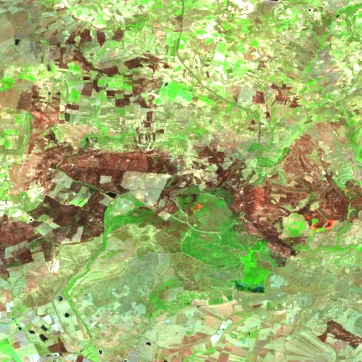 Wildfire near Butera (Jul 18 #2) — Sentinel-2 SWIR (fuego)