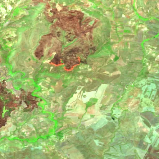 Wildfire near Butera (Jul 22) — Sentinel-2 SWIR (fuego)