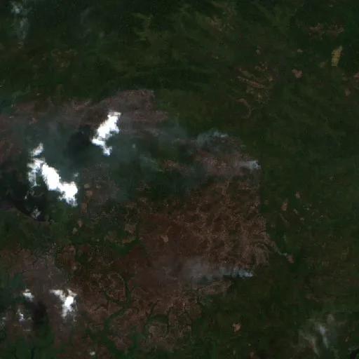 Incendio cerca de Caapiranga (6 sep) — Sentinel-2 true color