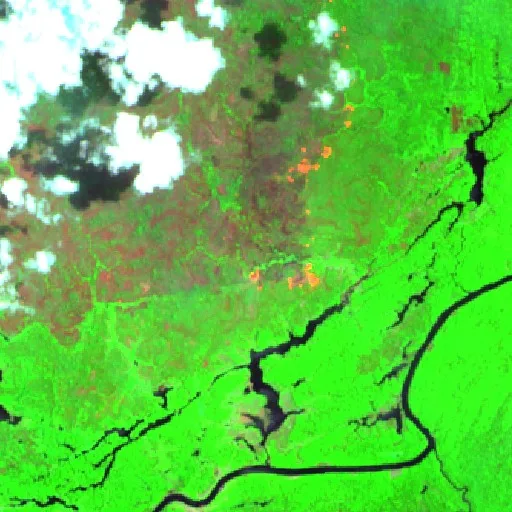 Incendio cerca de Caapiranga (22 sep · S) — Sentinel-2 SWIR (fuego)